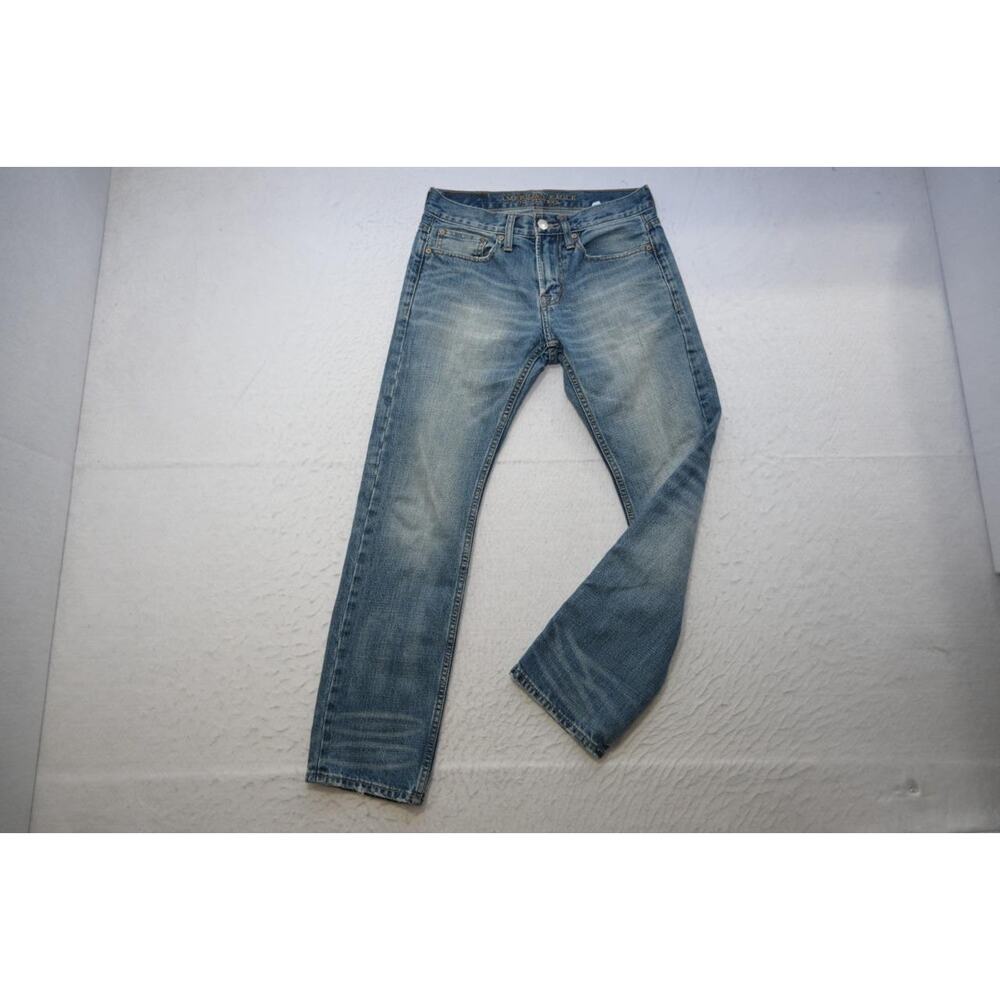 American Eagle Slim Straight Rugged Denim Blue Jeans Mens Size 28 x 30